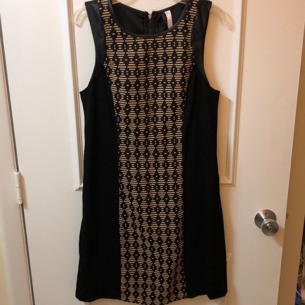 Kensie dress with fake leather detail